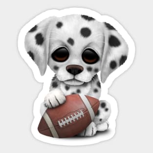 Dalmatian Puppy Dog Playing With Football Sticker